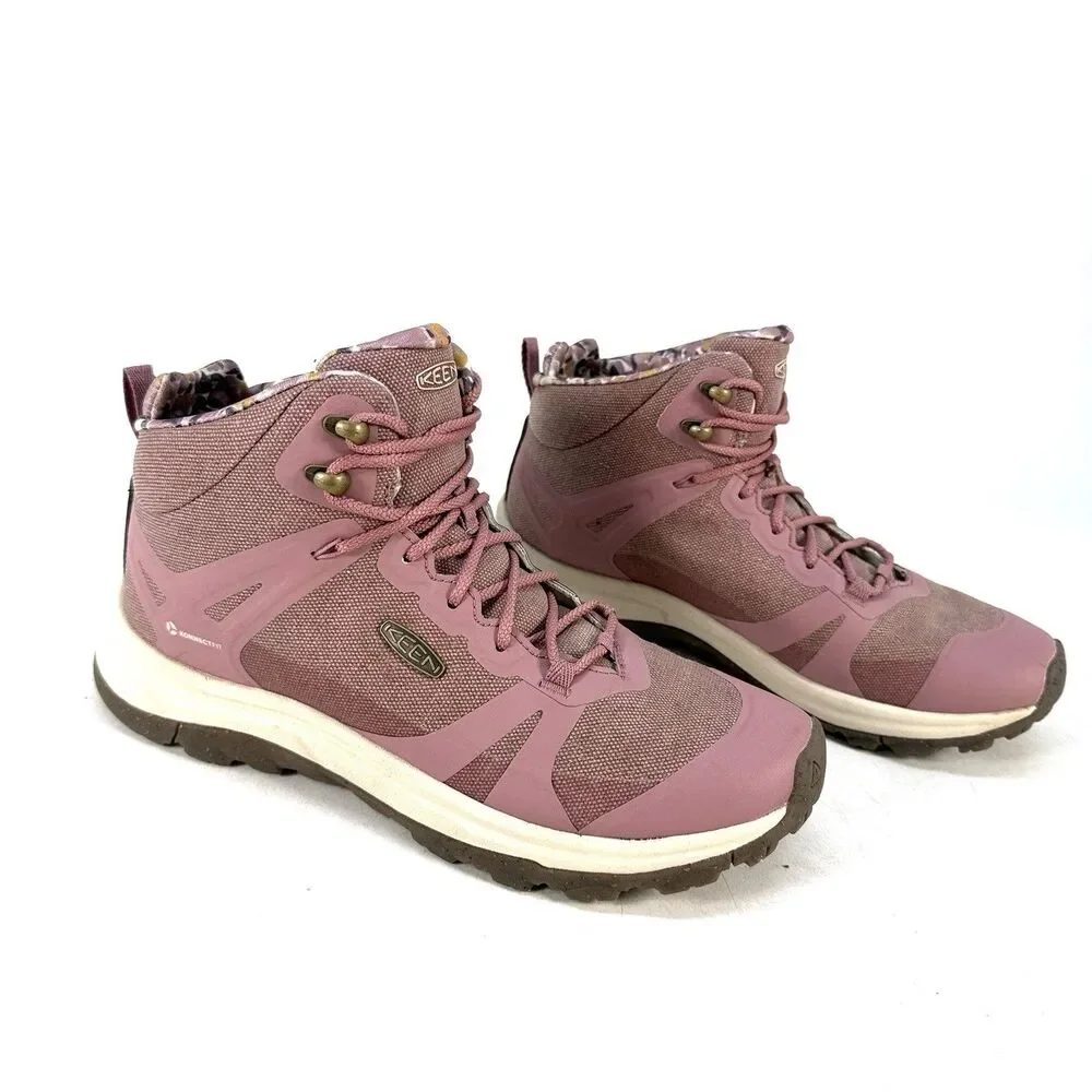 KEEN Terradora II Hiking Boots Women 7.5 Waterproof Mid-Top Nostalgia Rose Birch